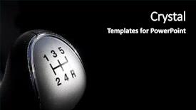  Presentation with gear - Beautiful presentation design featuring auto trasmission - abstract view of a gear backdrop and a black colored foreground