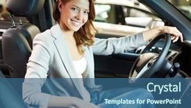  Presentation with elegant - Cool new presentation theme with auto trasmission - photo of elegant woman sitting backdrop and a ocean colored foreground