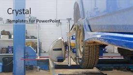  Presentation with shaft alignment - PPT layouts enhanced with autoangle - equipment of wheel alignment angle background and a light blue colored foreground