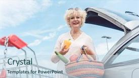  Presentation with low angle view of volleyball - Beautiful PPT layouts featuring autoangle - low-angle view portrait backdrop and a sky blue colored foreground