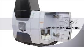  Presentation with autoclave - Presentation theme featuring autoclave - sterilizer under the white background background and a  colored foreground