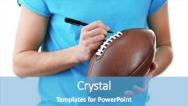  Presentation with american football - Colorful slides enhanced with autographs by american football star backdrop and a  colored foreground