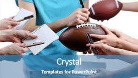  Presentation with american football - Audience pleasing slide deck consisting of autographs by american football star backdrop and a teal colored foreground