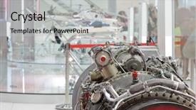  Presentation with exhibition - Cool new PPT theme with autogyre - motor of helicopter on exhibition backdrop and a light gray colored foreground