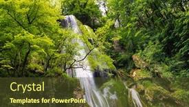  Presentation with waterfall - Slide deck with autoire-waterfall-in-the-lot background and a tawny brown colored foreground