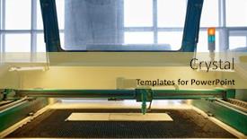  Presentation with cnc - PPT theme with automated-cnc-laser-machine-operating background and a yellow colored foreground