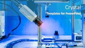  Presentation with sensor - Presentation design consisting of automated-vision-sensor-camera-system background and a teal colored foreground