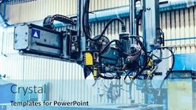  Presentation with gas welding - Amazing PPT layouts having automated-welding-machine-metal-active backdrop and a light blue colored foreground