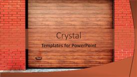  Presentation with opening doors - Slide deck with automatic-and-convenient-garage-doors background and a red colored foreground