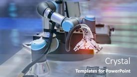  Presentation with manufacturing process - Theme enhanced with automatic-arm-catch-for-electronic background and a gray colored foreground