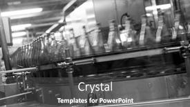  Presentation with mineral - Slide set enhanced with automatic-bottling-line background and a dark gray colored foreground