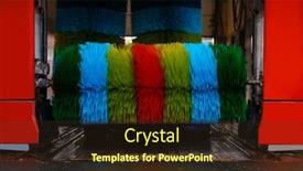  Presentation with car wash - Slide deck consisting of automatic-car-wash-with-colorful background and a wine colored foreground