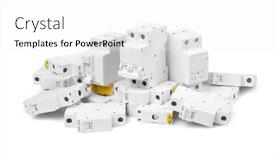  Presentation with circuit breaker - Presentation design consisting of automatic-circuit-breaker-isolated and a white colored foreground