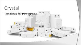  Presentation with circuit breaker - PPT theme featuring automatic-circuit-breaker-isolated background and a white colored foreground
