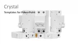  Presentation with circuit breaker - Presentation theme enhanced with automatic-circuit-breaker-isolated background and a white colored foreground