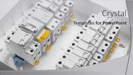  Presentation with circuit - Presentation design featuring automatic-circuit-breakers-isolated and a light gray colored foreground