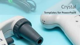  Presentation with pipette - Presentation consisting of automatic-electric-pipette-for-scientific background and a light blue colored foreground