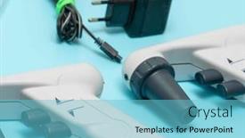  Presentation with pipette - PPT theme consisting of automatic-electric-pipette-for-scientific background and a light blue colored foreground