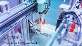  Presentation with smart - Beautiful slides featuring automatic-gripping-and-smart-robot backdrop and a light blue colored foreground