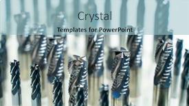  Presentation with heavy metal - Slide deck consisting of automatic-heavy-industrial-drill-bit background and a light blue colored foreground