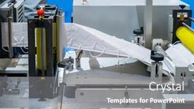  Presentation with covid coronavirus - Slide deck consisting of automatic-machine-for-the-manufacture background and a gray colored foreground