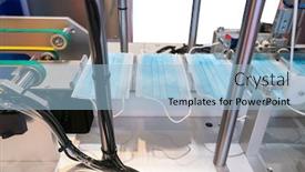  Presentation with manufacture - Slides having automatic-machine-for-the-manufacture background and a light blue colored foreground