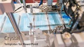  Presentation with manufacture - PPT layouts featuring automatic-machine-for-the-manufacture background and a mint green colored foreground