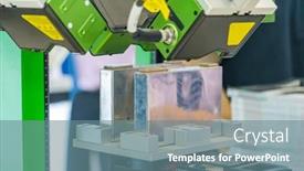  Presentation with machine battery - Slides featuring automatic-machine-measuring-the-voltage background and a seafoam green colored foreground