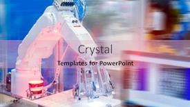  Presentation with machine assembly - PPT theme enhanced with automatic-pcb-led-smt-pick background and a soft green colored foreground