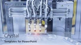  Presentation with compressed air - Slides enhanced with automatic-pneumatic-piston-sucker-unit background and a light blue colored foreground