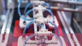  Presentation with compressed air - Amazing theme having automatic-pneumatic-piston-unit backdrop and a red colored foreground