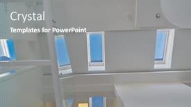  Presentation with windows - Beautiful slides featuring automatic-remote-white-skylight-roof backdrop and a gray colored foreground