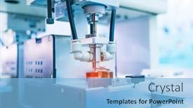  Presentation with industrial robot - Colorful presentation theme enhanced with automatic-robot-drill-machine-tool backdrop and a  colored foreground