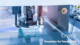  Presentation with sensor - Presentation enhanced with automatic-robot-vision-sensor-camera background and a teal colored foreground