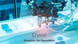  Presentation with food industry - PPT theme having automatic-robot-with-vacuum-suckers background and a arctic colored foreground