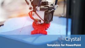  Presentation with skeleton - Amazing presentation design having automatic-three-dimensional-3d-printer backdrop and a teal colored foreground