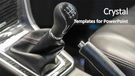  Presentation with automatic gear stick transmission - Theme consisting of automatic transmission - gear stick of a car background and a dark gray colored foreground