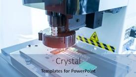  Presentation with manufacturing industry - Cool new slides with automatic-vision-sensor-camera-system backdrop and a teal colored foreground