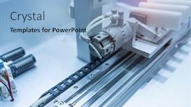  Presentation with compressed air - Presentation theme with automation-automation-compressed-air-production background and a light blue colored foreground