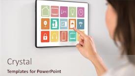  Presentation with home automation - PPT theme having automation-internet-of-things background and a lemonade colored foreground