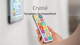  Presentation with smart home automation - Presentation with automation-internet-of-things background and a light gray colored foreground