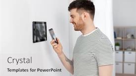  Presentation with smart home automation - Theme enhanced with automation-internet-of-things background and a light gray colored foreground