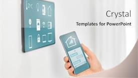  Presentation with smart home automation - Beautiful slide set featuring automation-internet-of-things backdrop and a white colored foreground