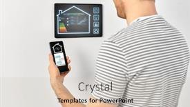  Presentation with smart home automation - Audience pleasing presentation consisting of automation-internet-of-things backdrop and a soft green colored foreground