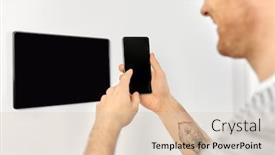  Presentation with smart home automation - Presentation theme with automation-internet-of-things background and a lemonade colored foreground