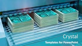  Presentation with machine assembly - Cool new presentation theme with automation-of-machine-assembly backdrop and a teal colored foreground