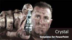  Presentation with quiz shows - Theme having automechanic-shows-a-damaged background and a dark gray colored foreground