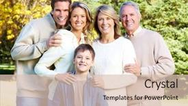  Presentation with love of nature - Cool new presentation with automn - happy family over park nature backdrop and a lemonade colored foreground