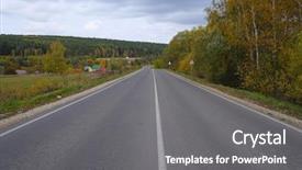  Presentation with road injuries - Slides having automn landscape with the image background and a  colored foreground