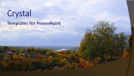  Presentation with microwave imaging image of modern - PPT layouts featuring automn landscape with the image background and a  colored foreground